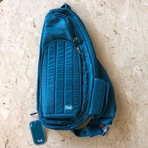 Turquoise Lug Glider Sling Bag